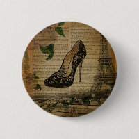 Paris eiffel tornvintage skor flickaktigt