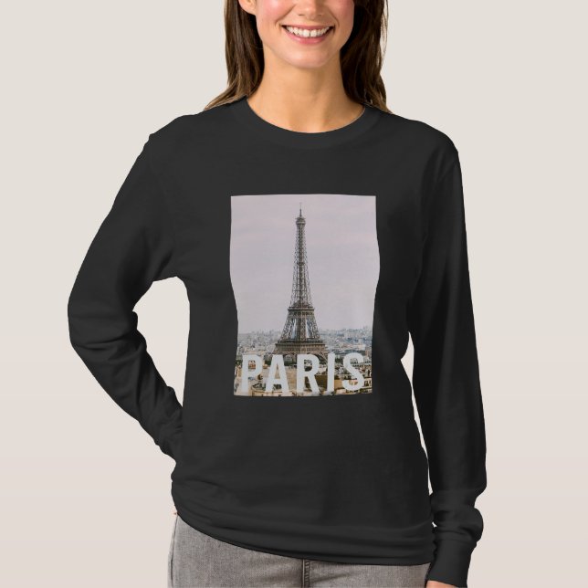 Paris  Eiffel Tower  Aesthetic Design  Classic T Shirt (Framsida)