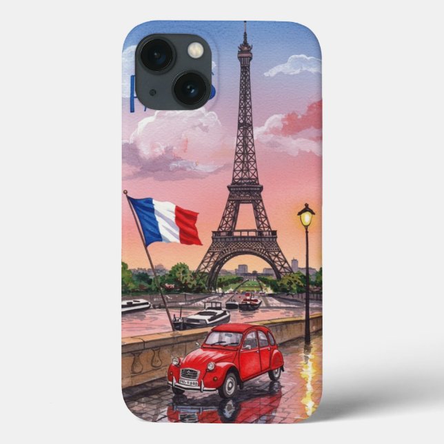 Paris Eiffel Tower: Romantic Watercolor Sunset Edi (Baksida)