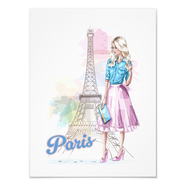 Paris Eiffel Tower sightseeing Fototryck (Framsidan)