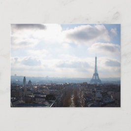Paris Eiffel Tower Travel Postcard Vykort