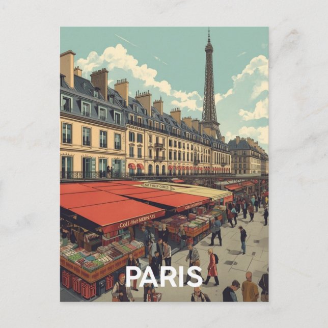 Paris Eiffel Tower Vykort (Framsida)