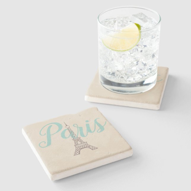 Paris Eiffeltorn Coaster Stenunderlägg (Sidan)