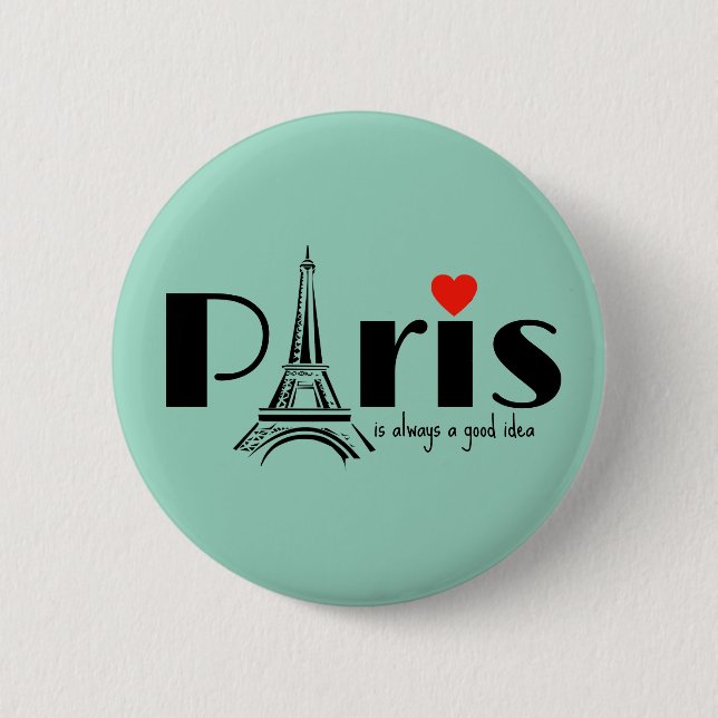 Paris Eiffeltorn Design  Knapp (Framsida)