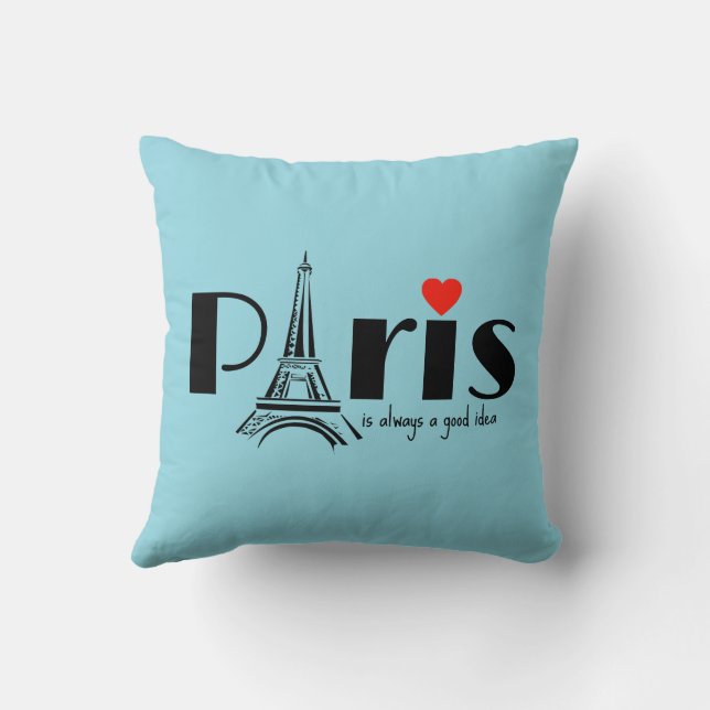 Paris Eiffeltorn Design  Kudde (Baksida)