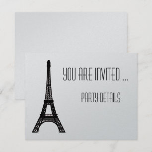 Paris Eiffeltorn Inbjudningar