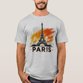 PARIS Eiffeltorn t-shirt design konst  akvarell 