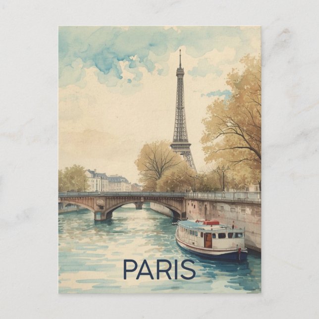 Paris Eiffeltorn Vykort (Framsida)