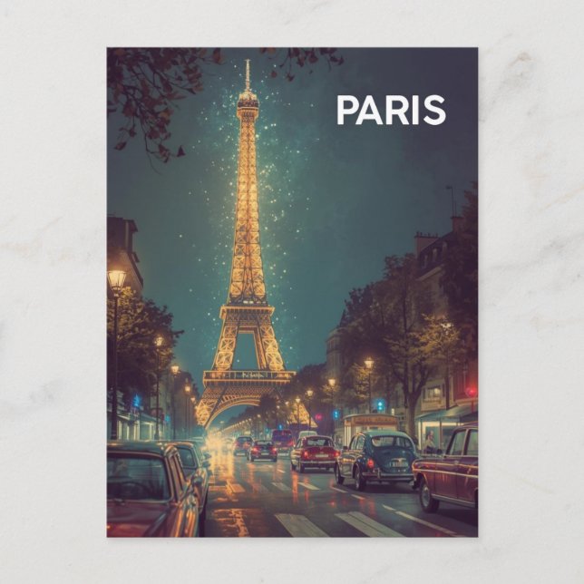 Paris Eiffeltorn Vykort (Framsida)