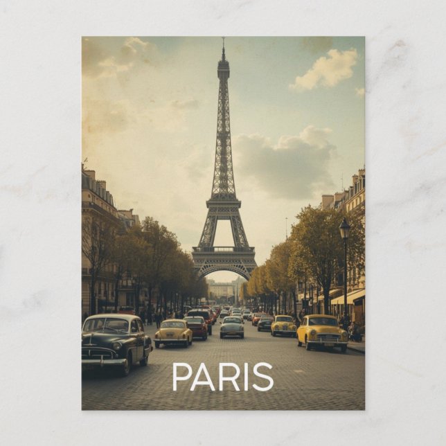 Paris Eiffeltorn Vykort (Framsida)