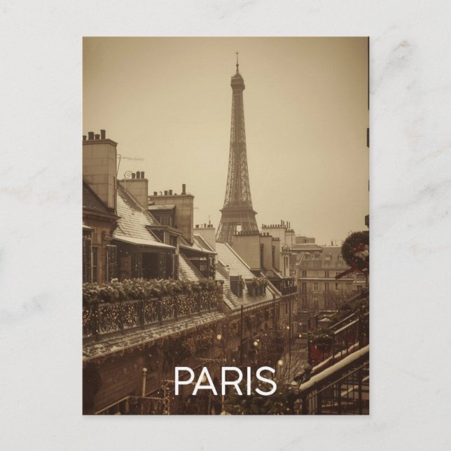 Paris Eiffeltorn Vykort (Framsida)