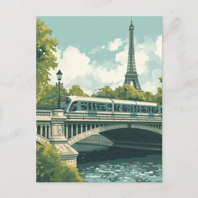 Paris Eiffeltorn Vykort (Framsida)