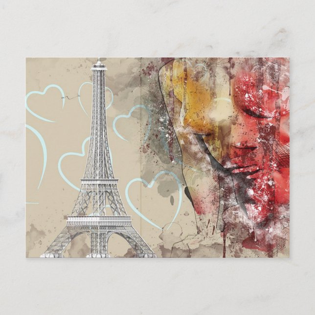Paris Eiffeltorn Vykort (Framsida)