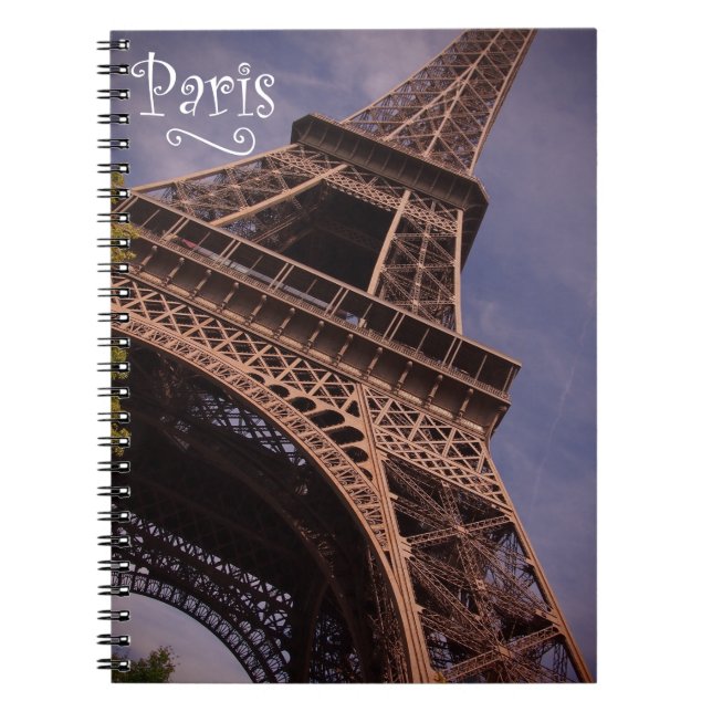 Paris Eiffeltornet Berömd Landmärke Foto Anteckningsbok (Framsidan)