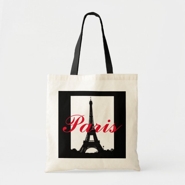 Paris Eiffeltornet Budget Tote Tygkasse (Framsidan)