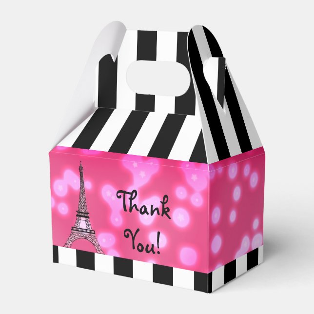 Paris Eiffeltornet Chic Glitter Presentaskar (Framsidan Sidan)