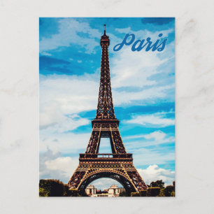 Paris, Eiffeltornet, Frankrike Vykort