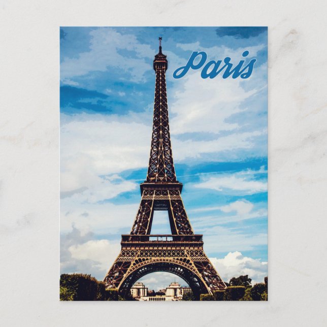 Paris, Eiffeltornet, Frankrike Vykort (Framsida)