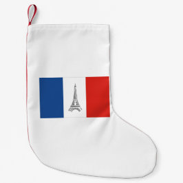 Paris Eiffeltornet Fransk flagg Tema Liten Julstrumpa