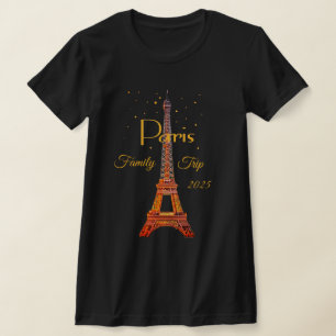 Paris Eiffeltornet Guld T-Shirt