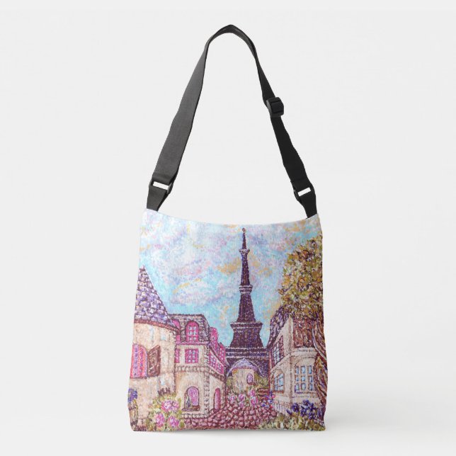 Paris Eiffeltornet inspirerad Cross body väska (Framsida)