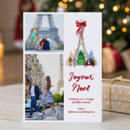 Paris Eiffeltornet julhelg foto Julkort