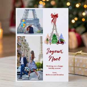 Paris Eiffeltornet julhelg foto Julkort