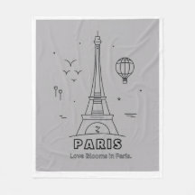 Paris Eiffeltornet Kastfilt