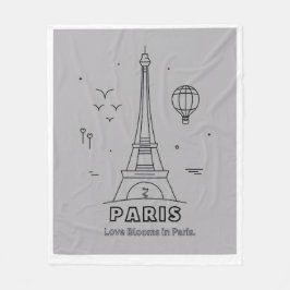 Paris Eiffeltornet Kastfilt Fleecefilt