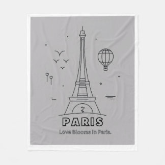 Paris Eiffeltornet Kastfilt Fleecefilt