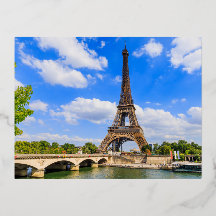 Paris, Eiffeltornet och floden Seine, Frankrike.