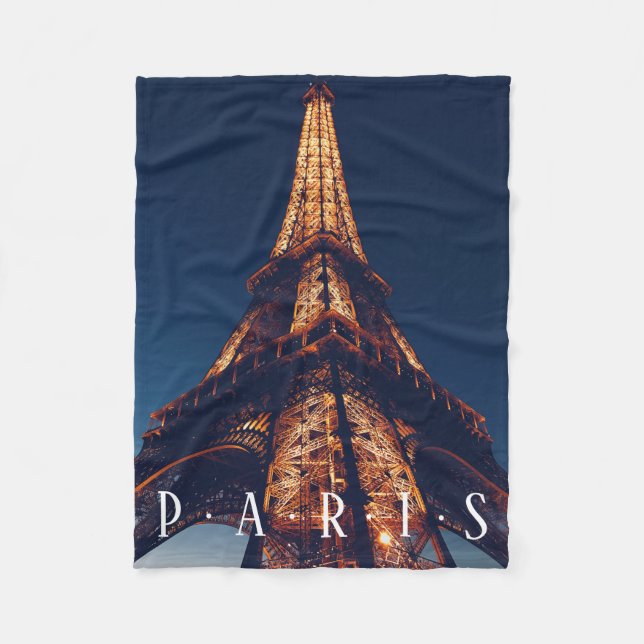 Paris, Eiffeltornet på natten Fleecefilt (Framsidan)