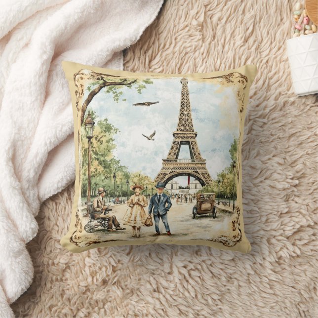 Paris Eiffeltornet Parisian Kudde (Filt)