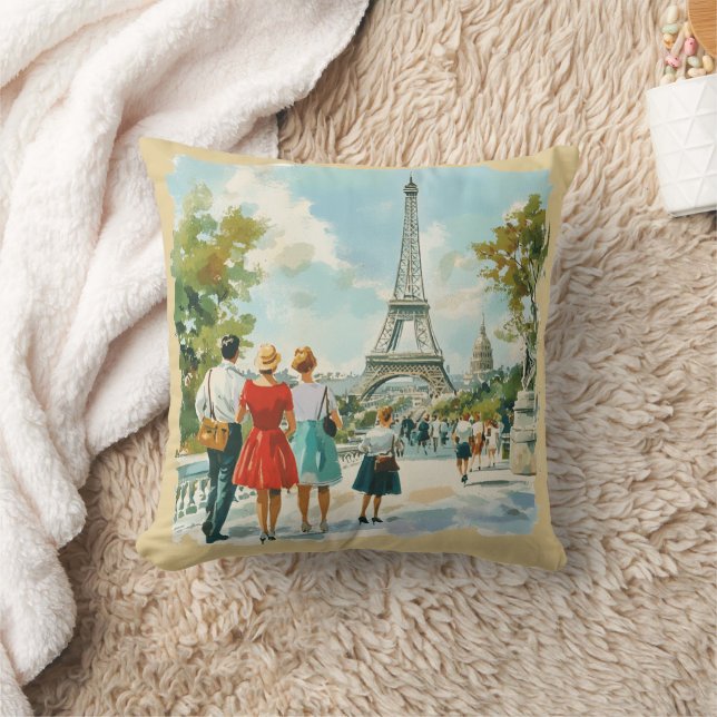 Paris Eiffeltornet Parisisk Kudde (Filt)