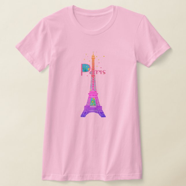 Paris Eiffeltornet  T Shirt (Laydown)