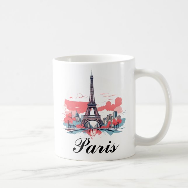 Paris Eiffeltornets designmugg Kaffemugg (Höger)