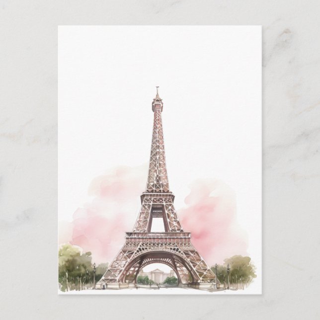 Paris Eiffeltornets vykort (Framsida)