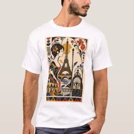 Paris Elegance – Geometric Art T-Shirt