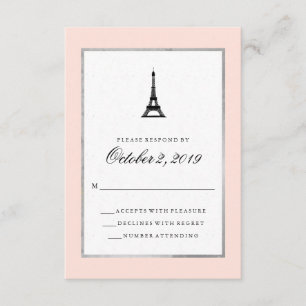 Paris Elegance  Rosa Silver och Black OSA Kort