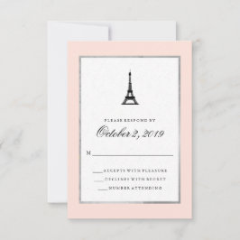 Paris Elegance  Rosa Silver och Black OSA Kort
