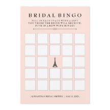 Paris Elegans Bröllop Bingo Bröllopsfestlek
