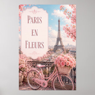 Paris en Fleurs Lugn vår Balkongscen Poster