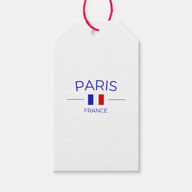 paris en France Presentetikett (Framsidan)
