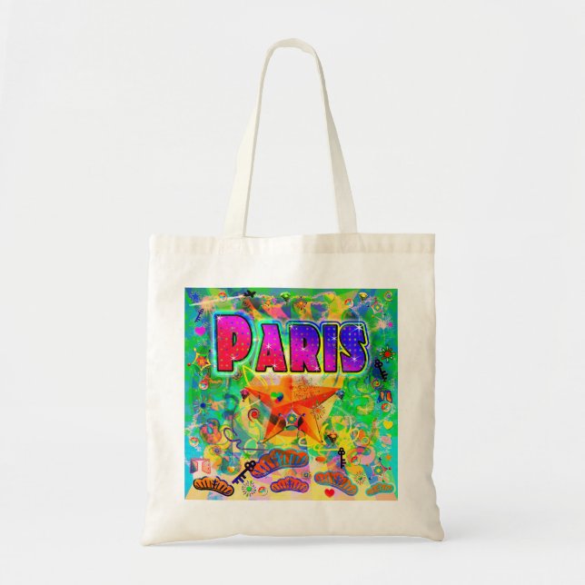 Paris Epoch Hour Tote Bag Tygkasse (Framsidan)