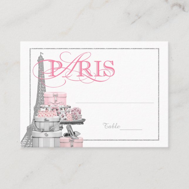 Paris eskortkort placeringskort (Framsida)