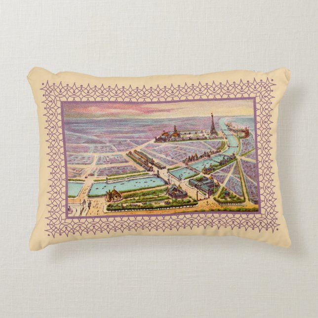 Paris Expo 1900 Pillow Prydnadskudde (Framsidan)