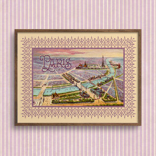 Paris Expo 1900 Poster med avdelning