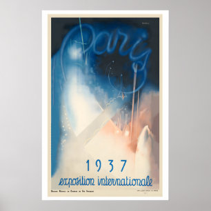 Paris Exposition Internationale Frankrike Vintage Poster