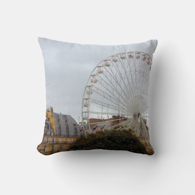 Paris Ferris Wheel Pillow Kudde (Framsida)