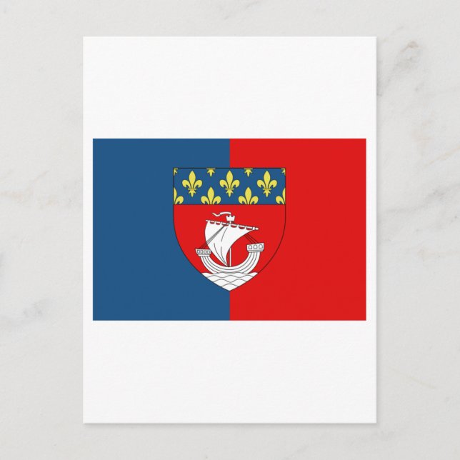 Paris flagga vykort (Framsida)